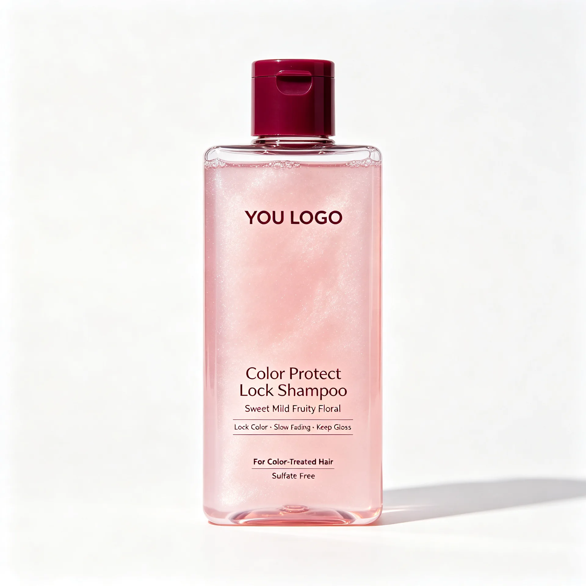 Color Protect Lock Shampoo — Rose Pink Deep Red Cap