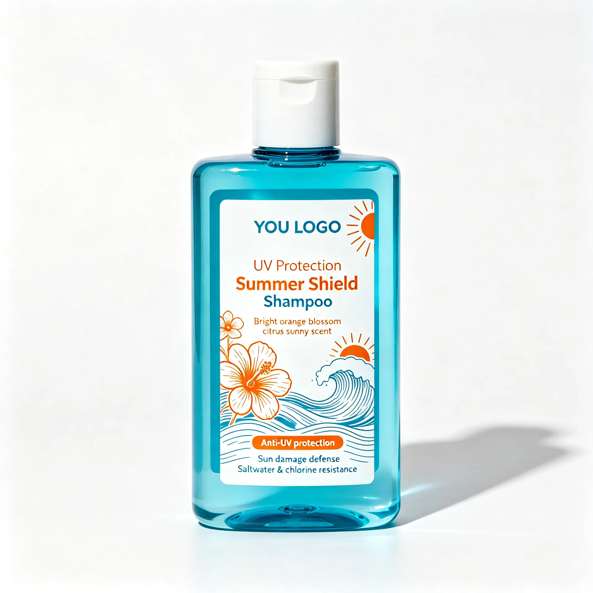 UV Protection Summer Shield Shampoo — Clear Blue Flip Cap