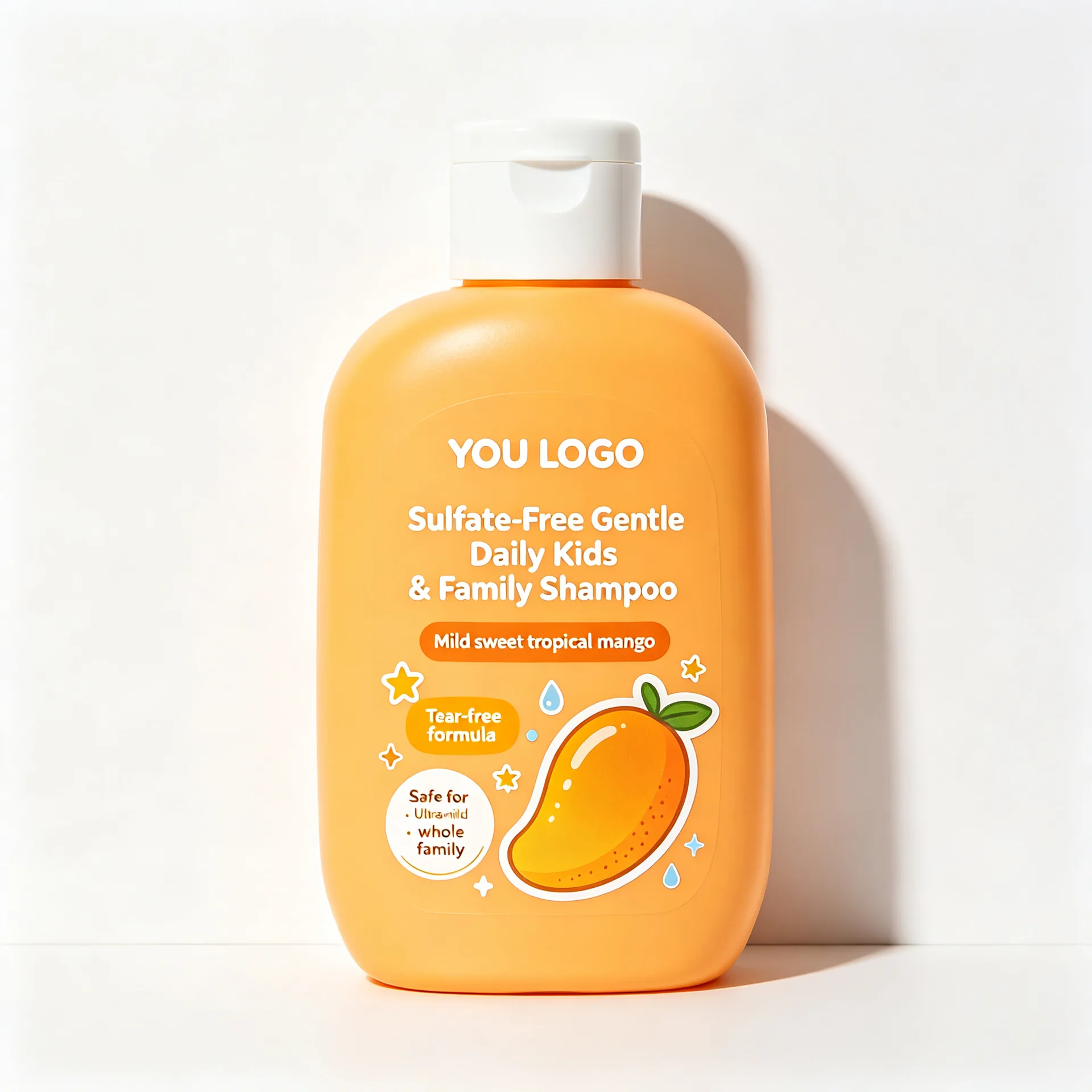 Sulfate-Free Gentle Kids Shampoo — Bright Mango Orange
