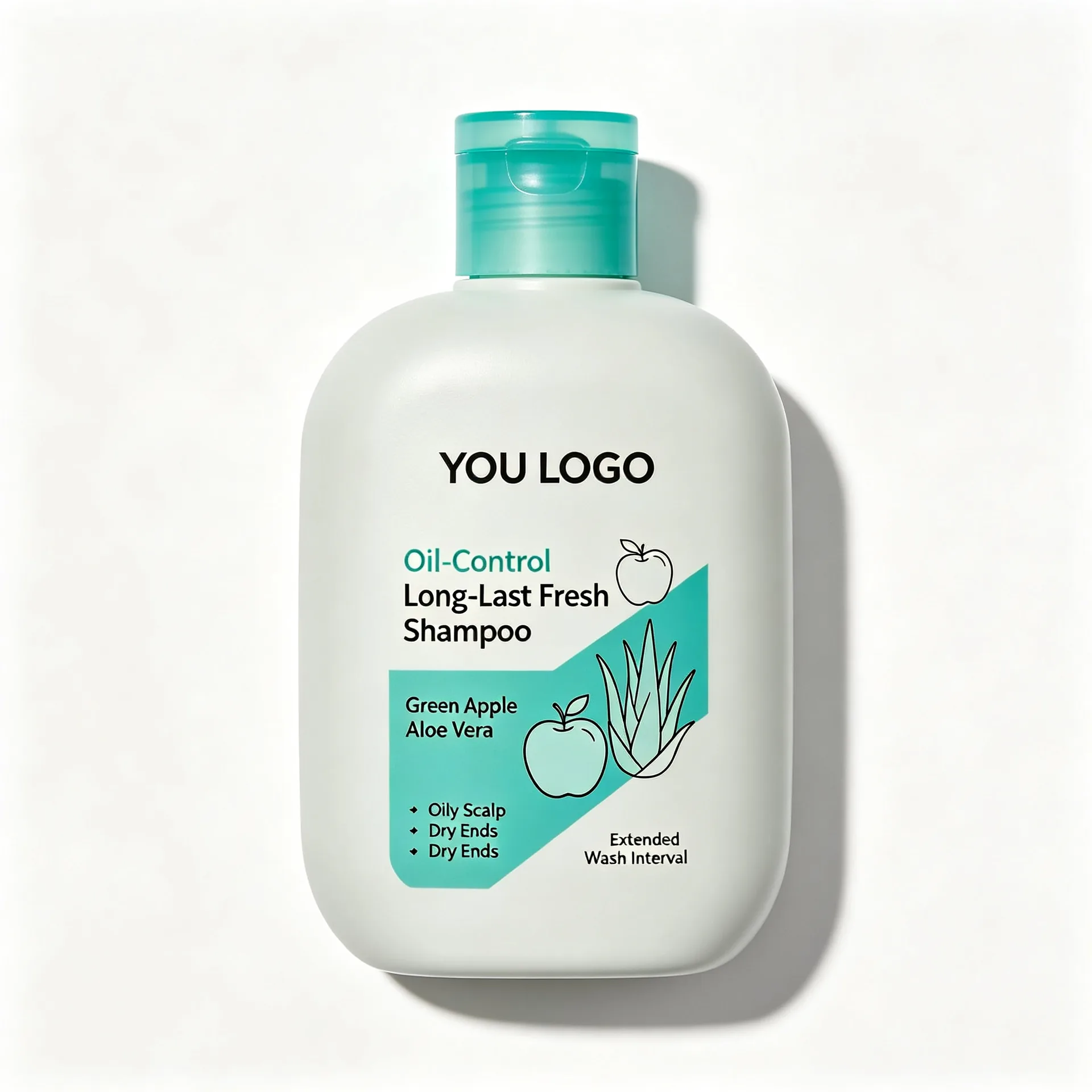 Long-Last Fresh Green Apple & Aloe Vera Shampoo — White Teal Cap