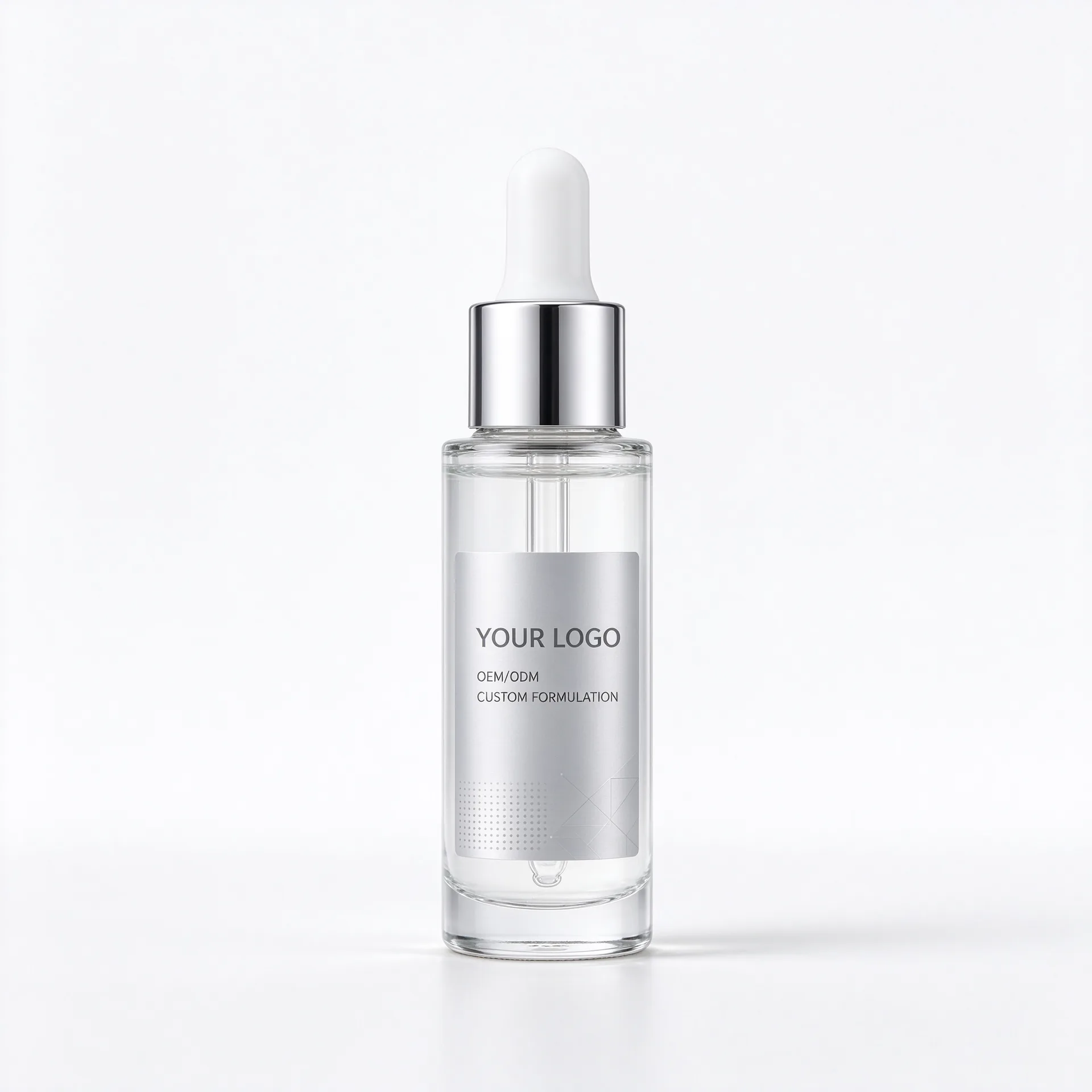 De-Puffing Caffeine Serum — Peach Rose Gold Dropper Bottle