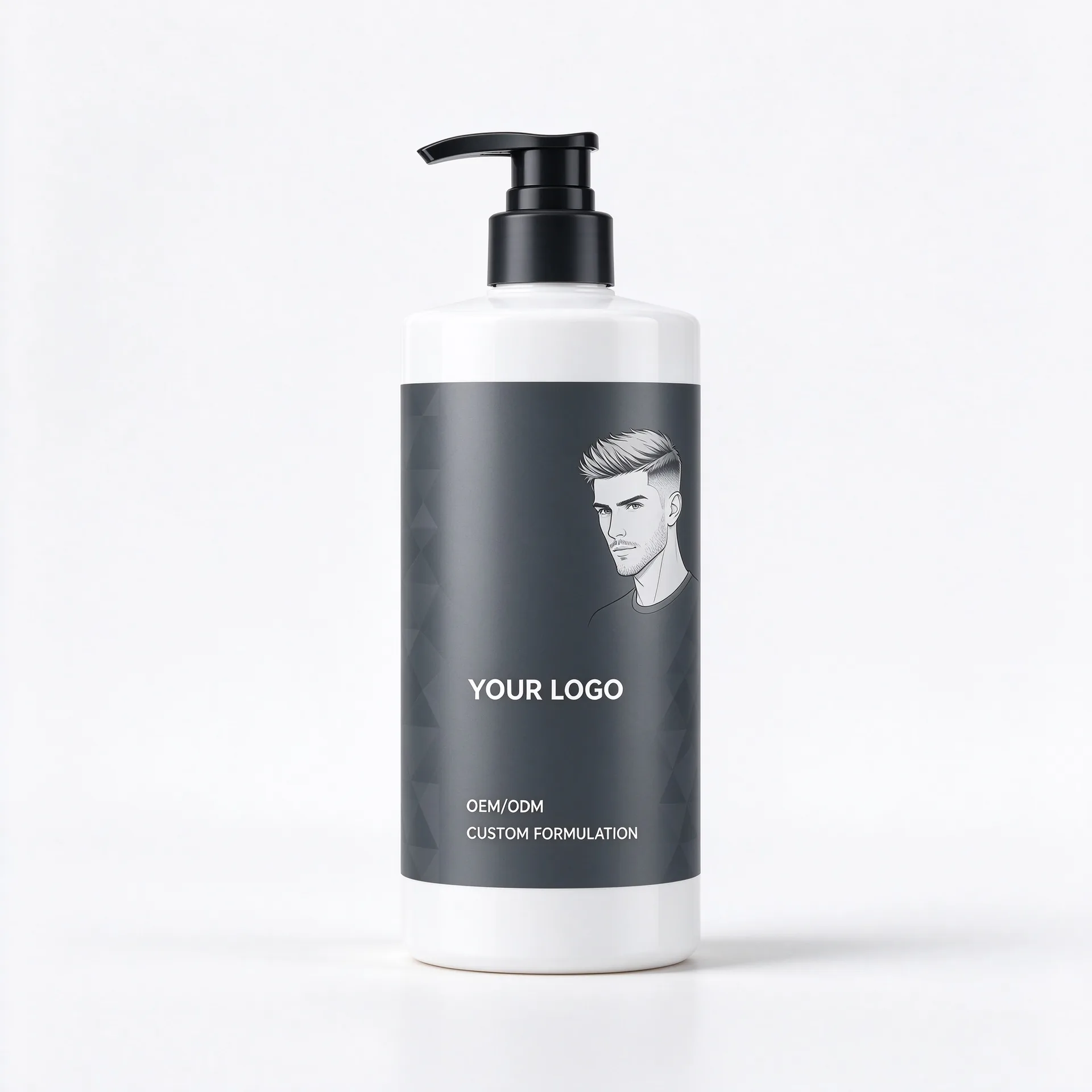 Charcoal Beard Wash — Matte Black Pump Bottle