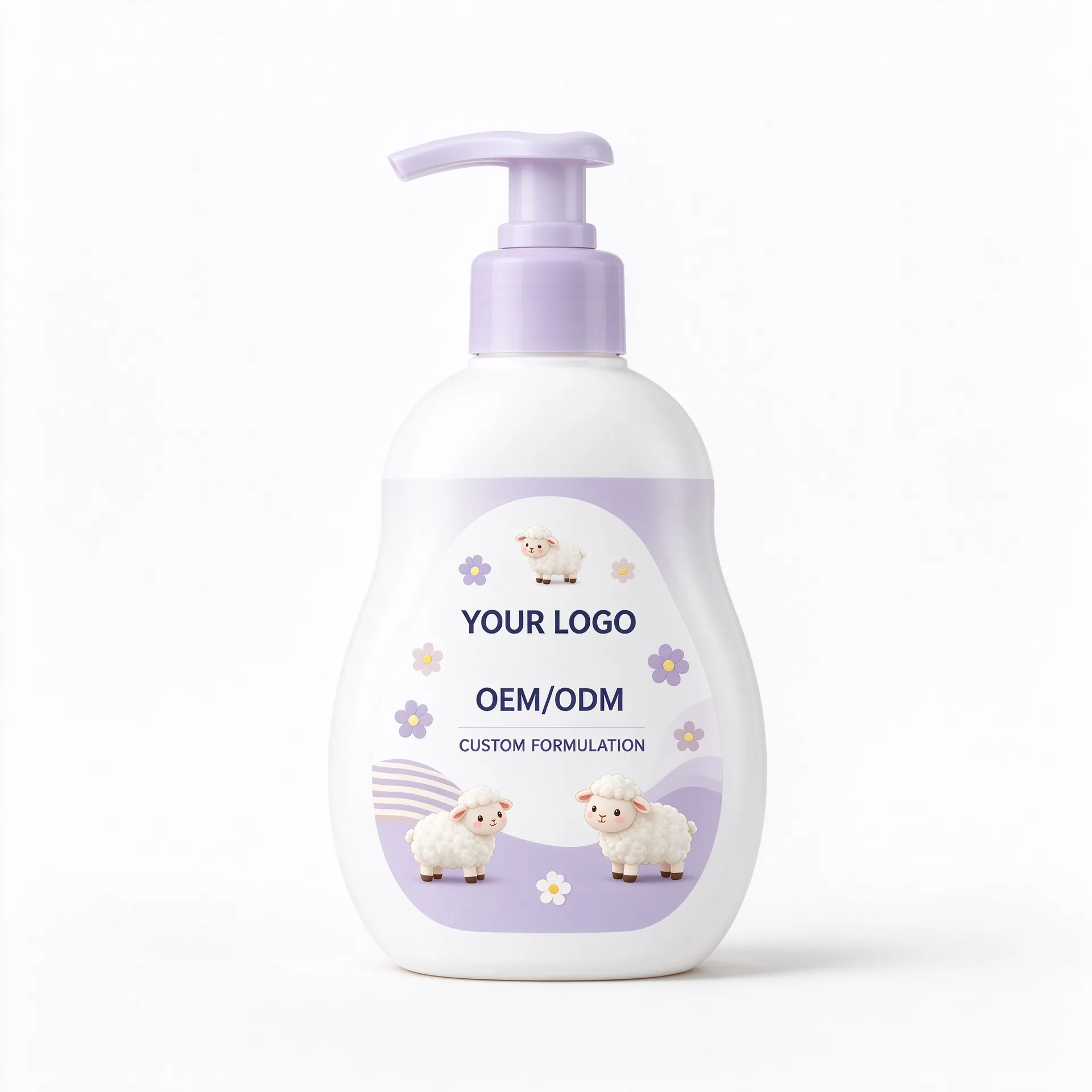 Lavender Bedtime Lotion — Lavender Print Pump Bottle