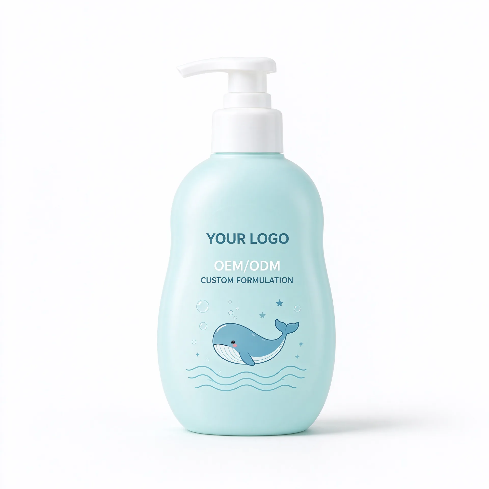 Whale Baby Lotion — Blue Whale Print Pump Bottle