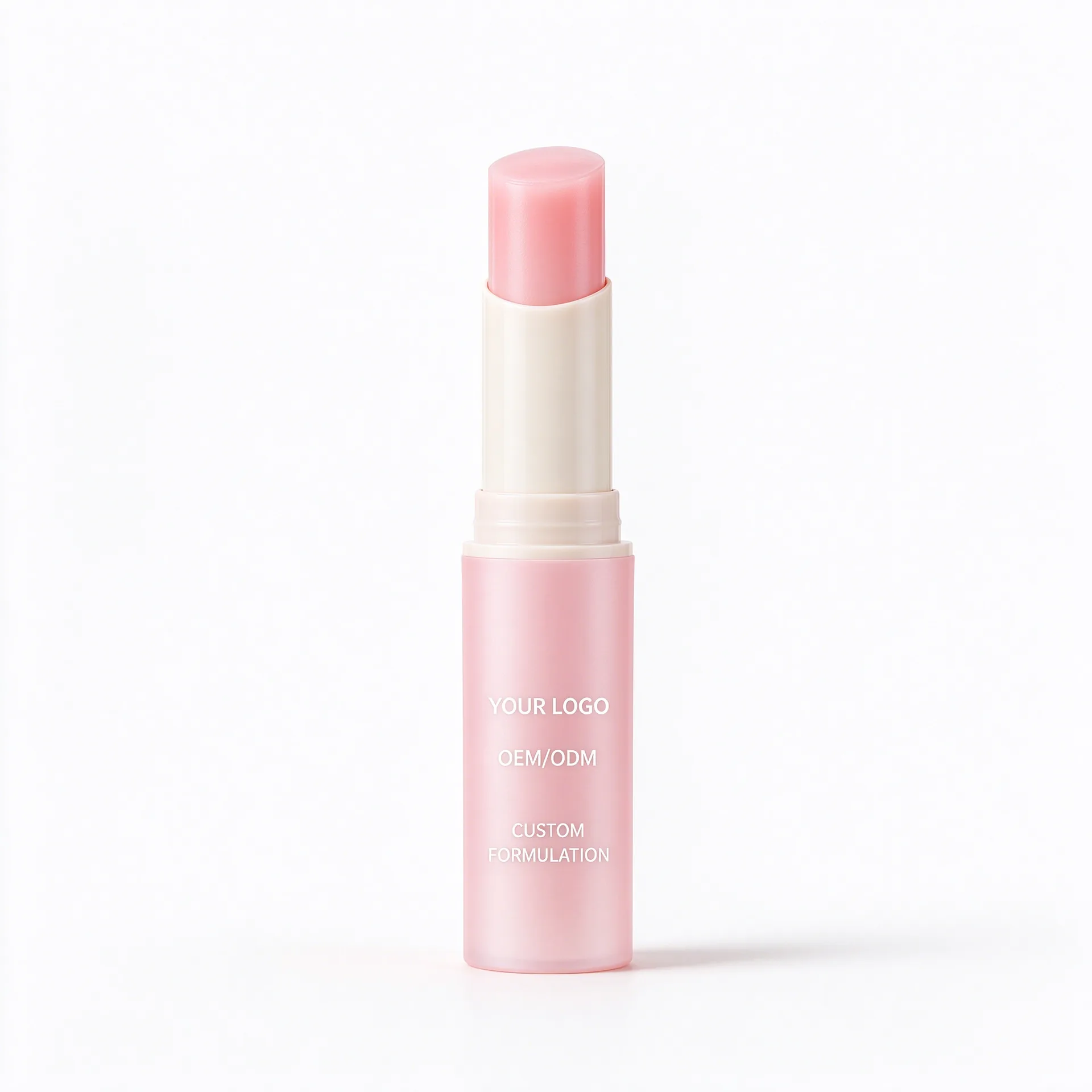 Rose Pink Lipstick — Pink Bullet with White Cap