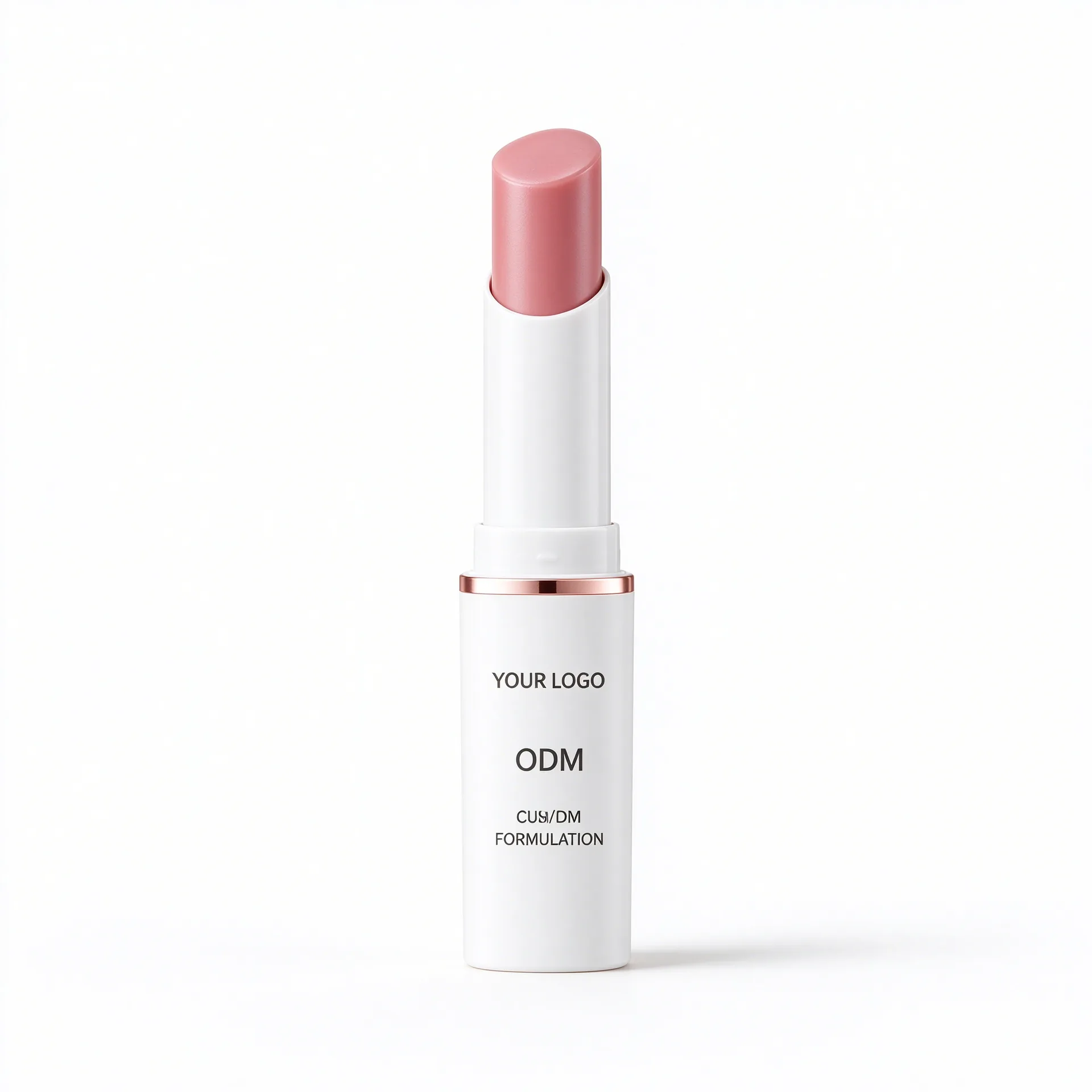 Sheer Pink Lip Balm — White Bullet with Pink Tip